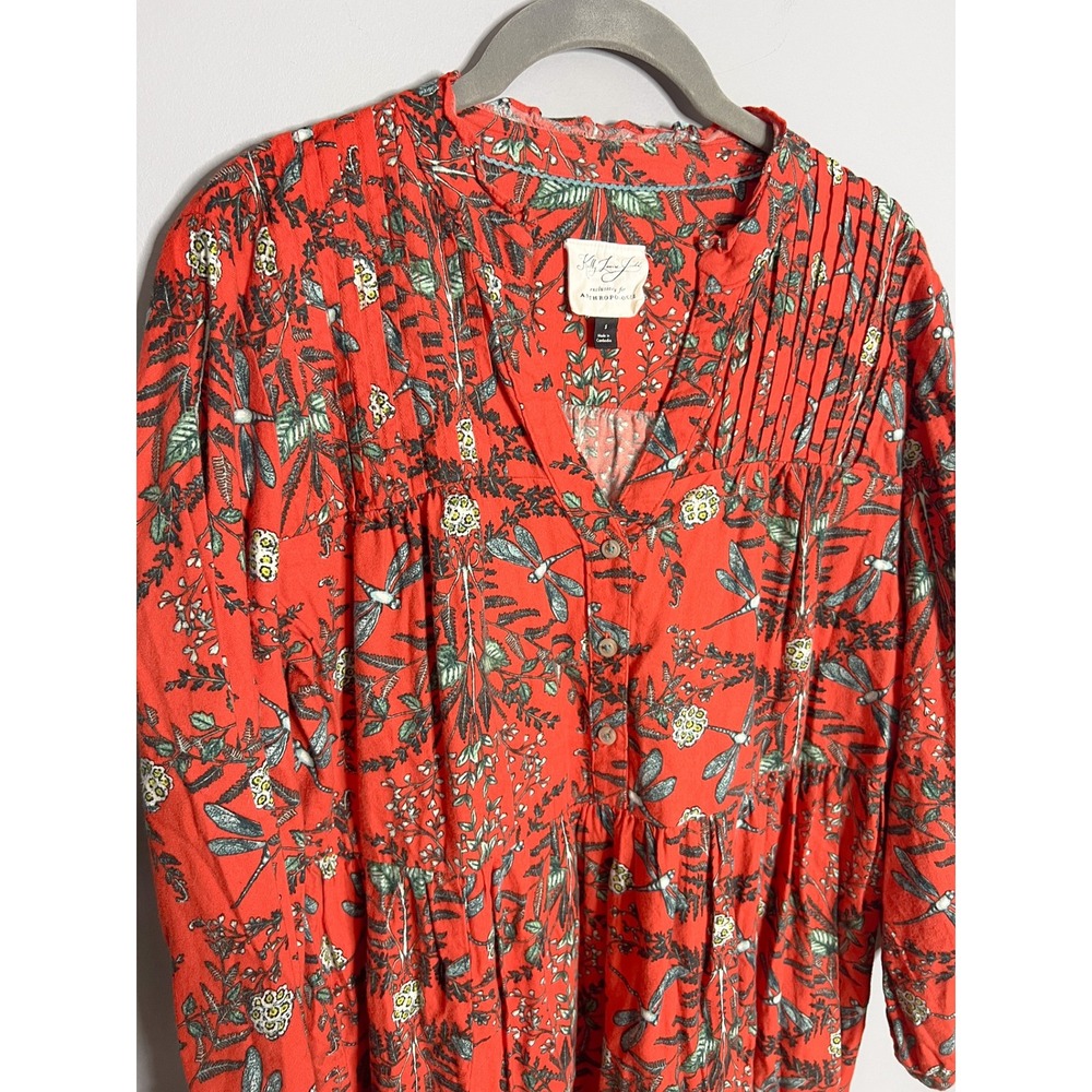 Anthropologie Kelly Louise Judd Flannel Whimsical Flannel Sleep Mini Dress Small - Picture 5 of 7